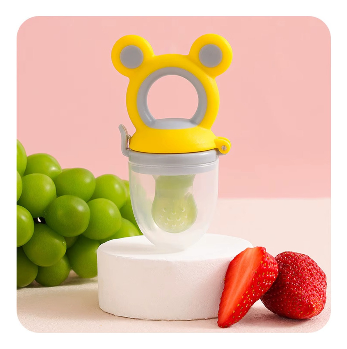 SET 4 CHUPETES ALIMENTADOR FRUTAS DIVERTIDO COMODO BEBE LAU MULTICOLOR - 4