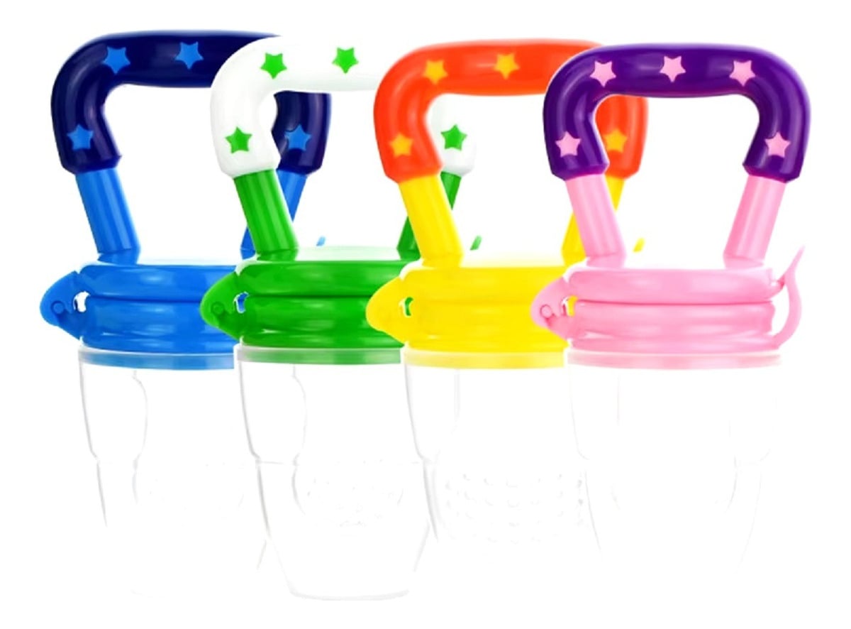 SET 8 CHUPETES ALIMENTADRO FRUTAS VEGETAL DIVERTIDO BEBE LAU MULTICOLOR - 1