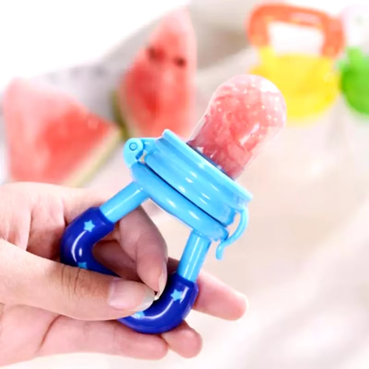 SET 8 CHUPETES ALIMENTADRO FRUTAS VEGETAL DIVERTIDO BEBE LAU MULTICOLOR - 6
