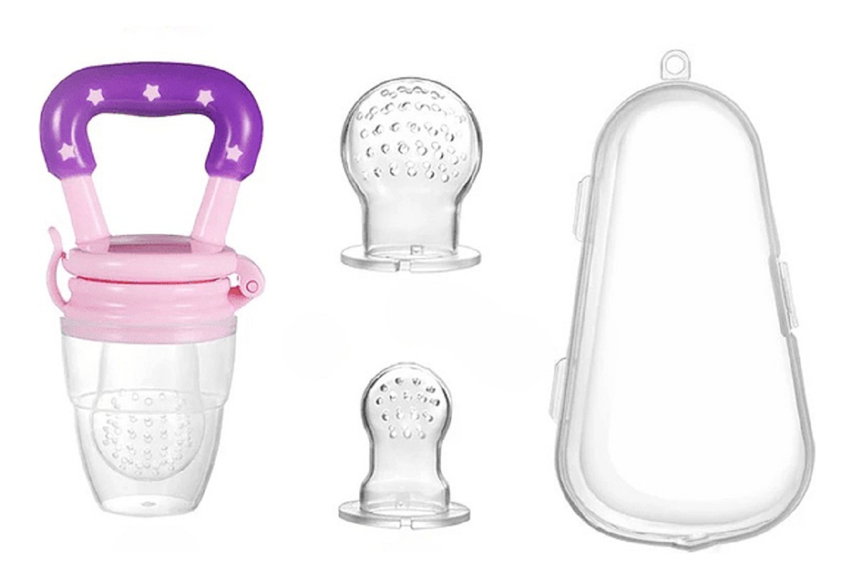 SET 4 CHUPETES COMEDOR ALIMENTADOR REPUESTO BEBE LAU MULTICOLOR SILICONA - 1