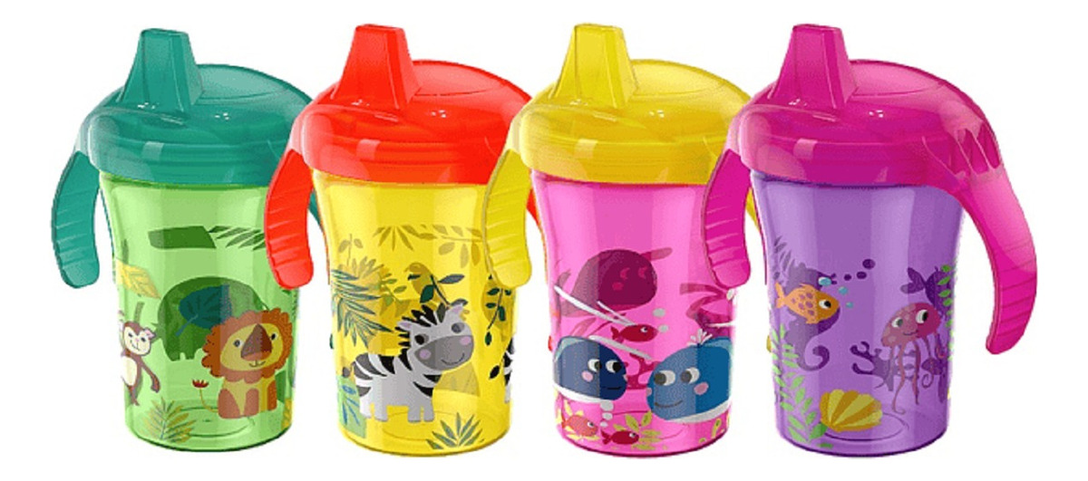 SET 4 VASOS TAZA ENTRENAMIENTO APRENDER BEBER BEBES LAU - 1
