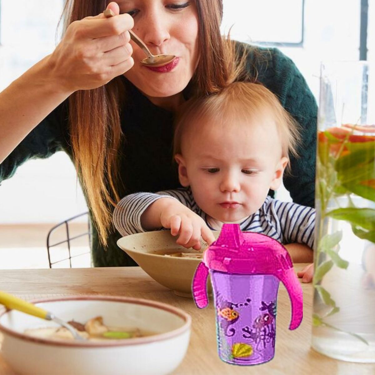 SET 4 VASOS TAZA ENTRENAMIENTO APRENDER BEBER BEBES LAU - 10