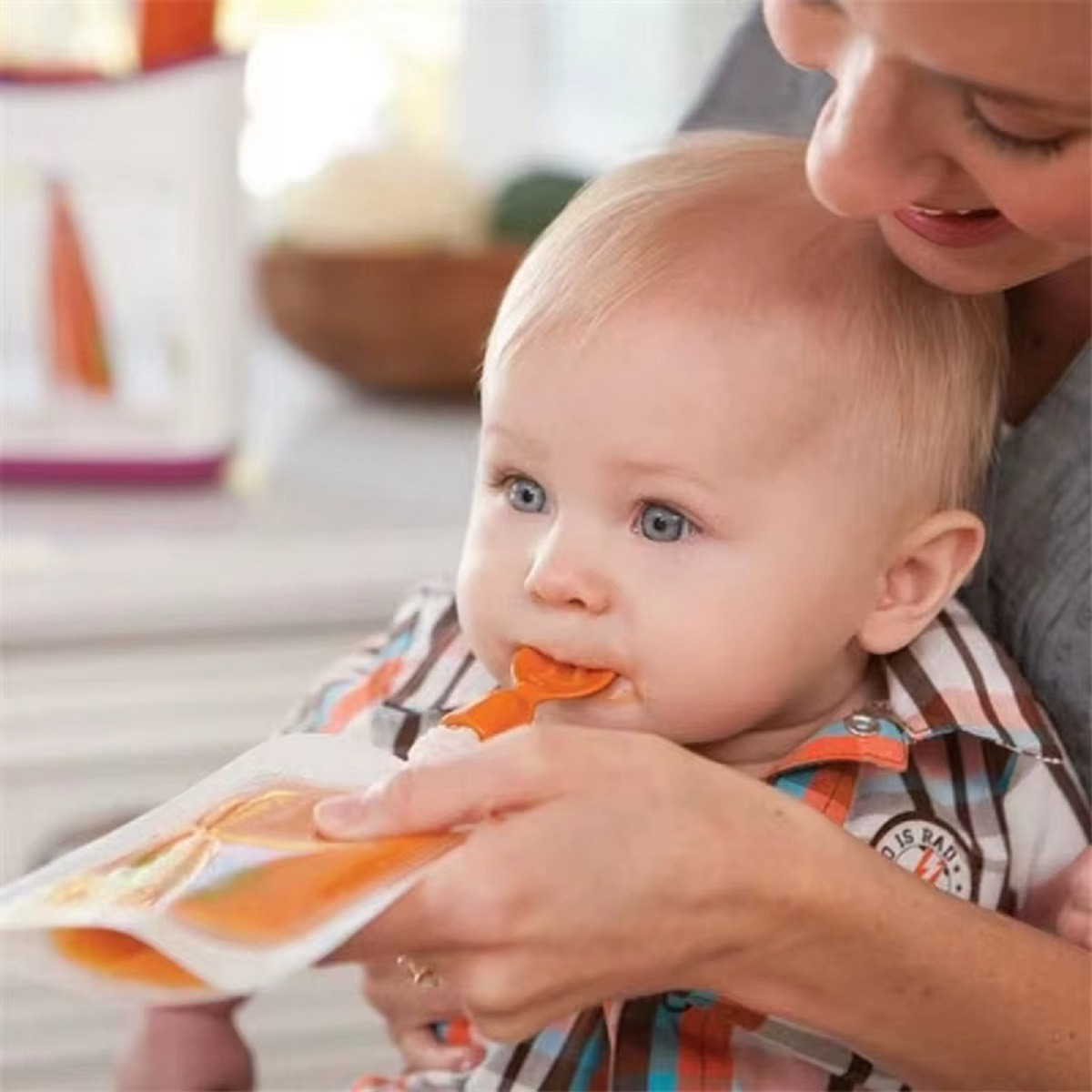 DOSIFICADOR EXPRIMIDOR JUGO ZUMO COMIDA 10 BOLSAS BEBE LAU - 5