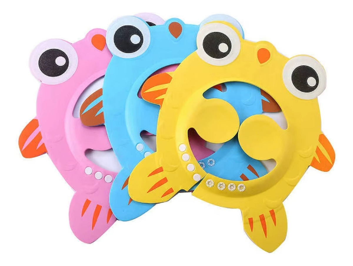 SET 7 VISERO GORRO DUCHA BAÑO LAVADO DIBUJO ANIMADO BEBE LAU - 1