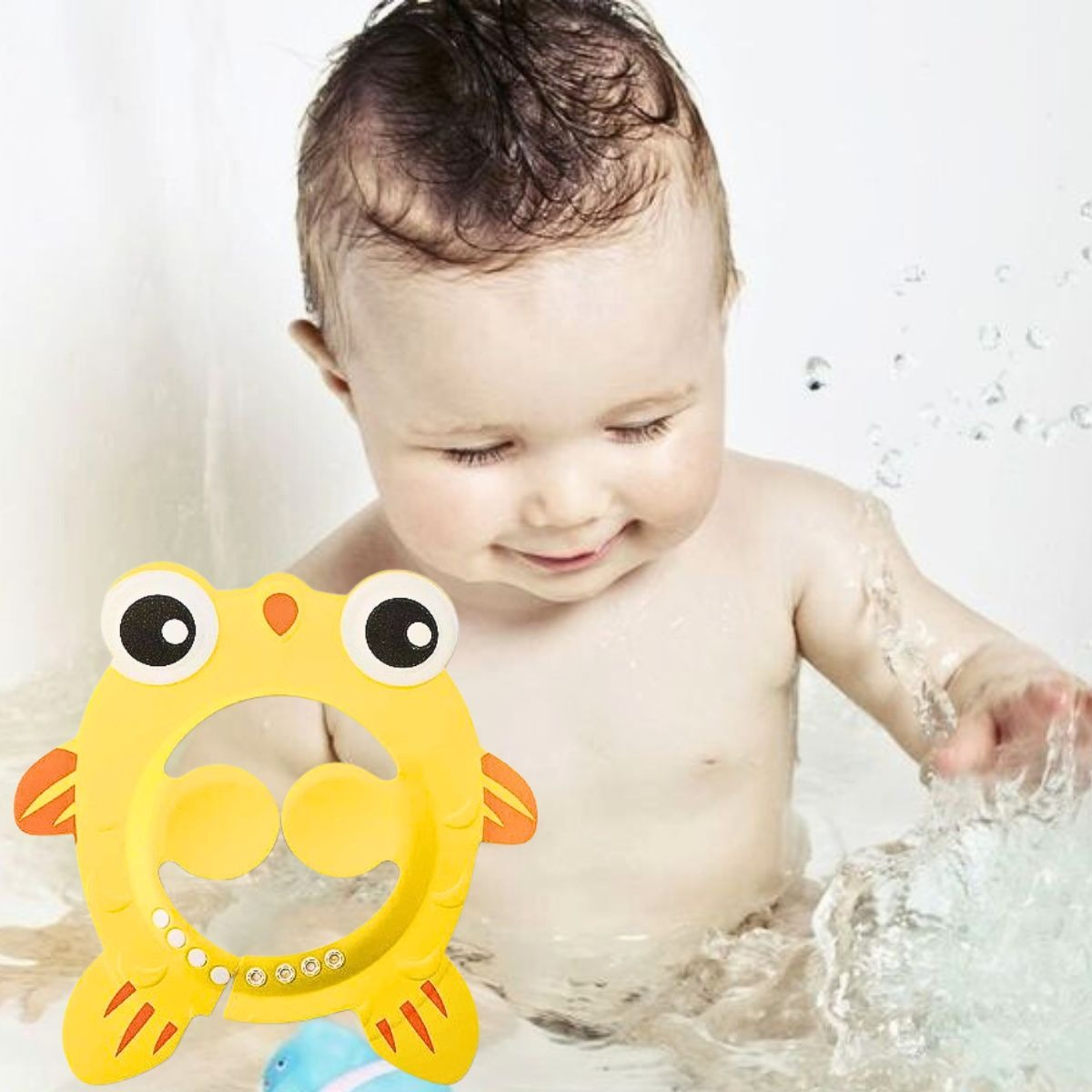 SET 7 VISERO GORRO DUCHA BAÑO LAVADO DIBUJO ANIMADO BEBE LAU - 4