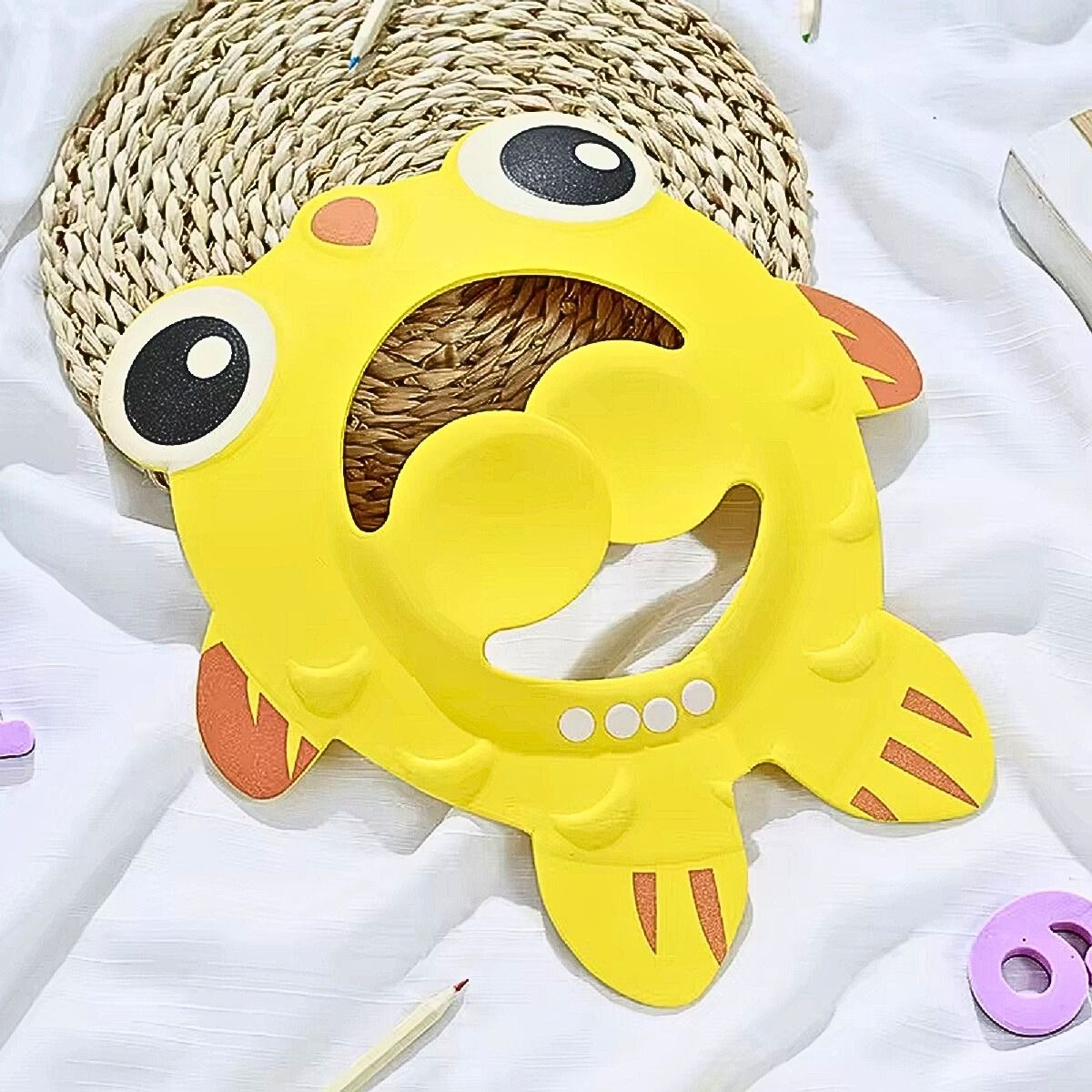 SET 7 VISERO GORRO DUCHA BAÑO LAVADO DIBUJO ANIMADO BEBE LAU - 7