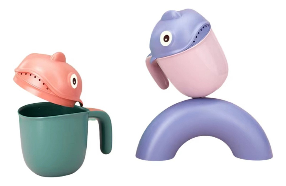 SET 4 JARRO TAZA DUCHA BOTELLA BAÑO NIÑOS BEBES LAU - 3
