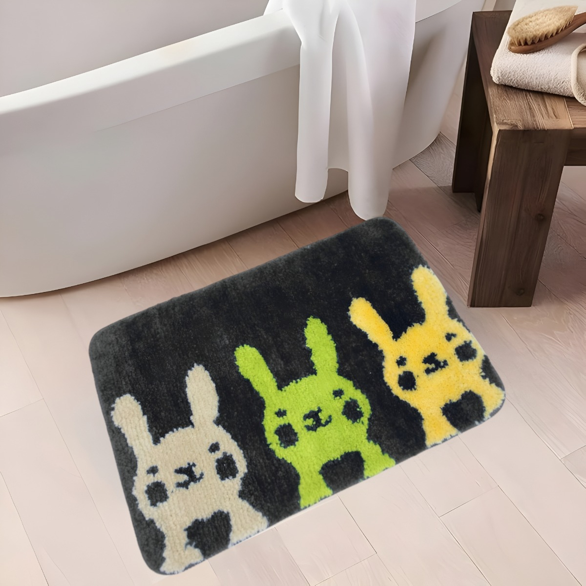ALFOMBRA BAÑO ABSORBENTE ANTIDESLIZANTE MICROFIBRA JHN - 2