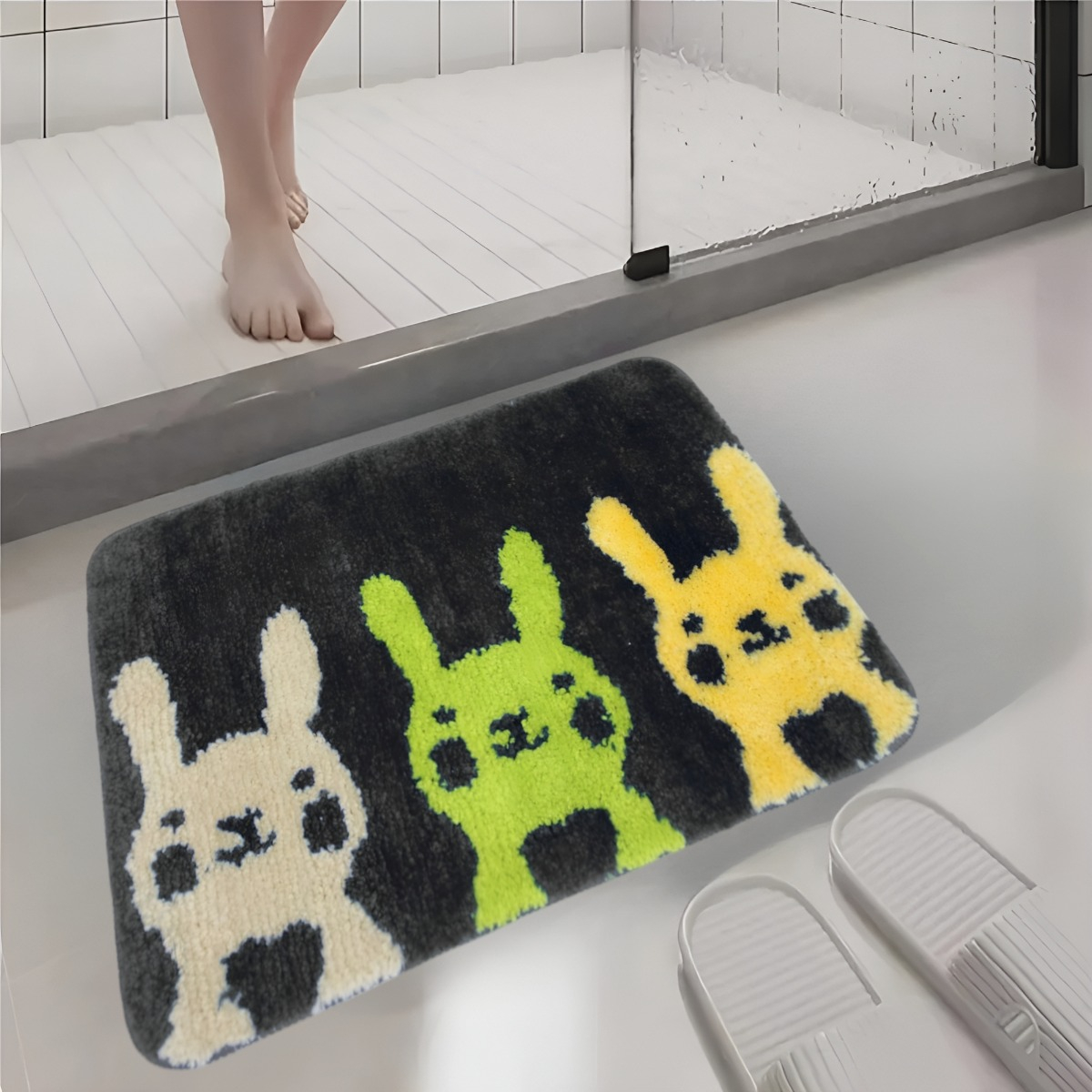 ALFOMBRA BAÑO ABSORBENTE ANTIDESLIZANTE MICROFIBRA JHN - 4