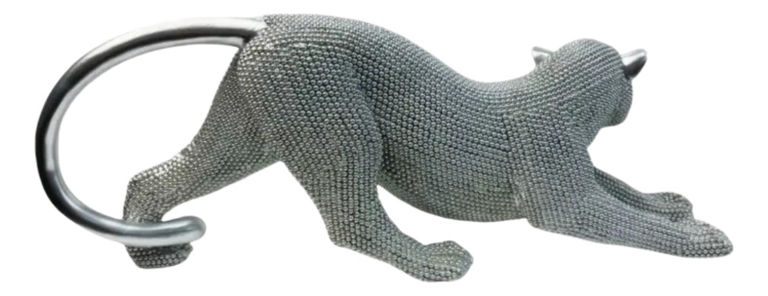 ESTATUA ANIMAL COLECCIONABLE ESCULTURA ARTESANÍA PLATA JHN - 3