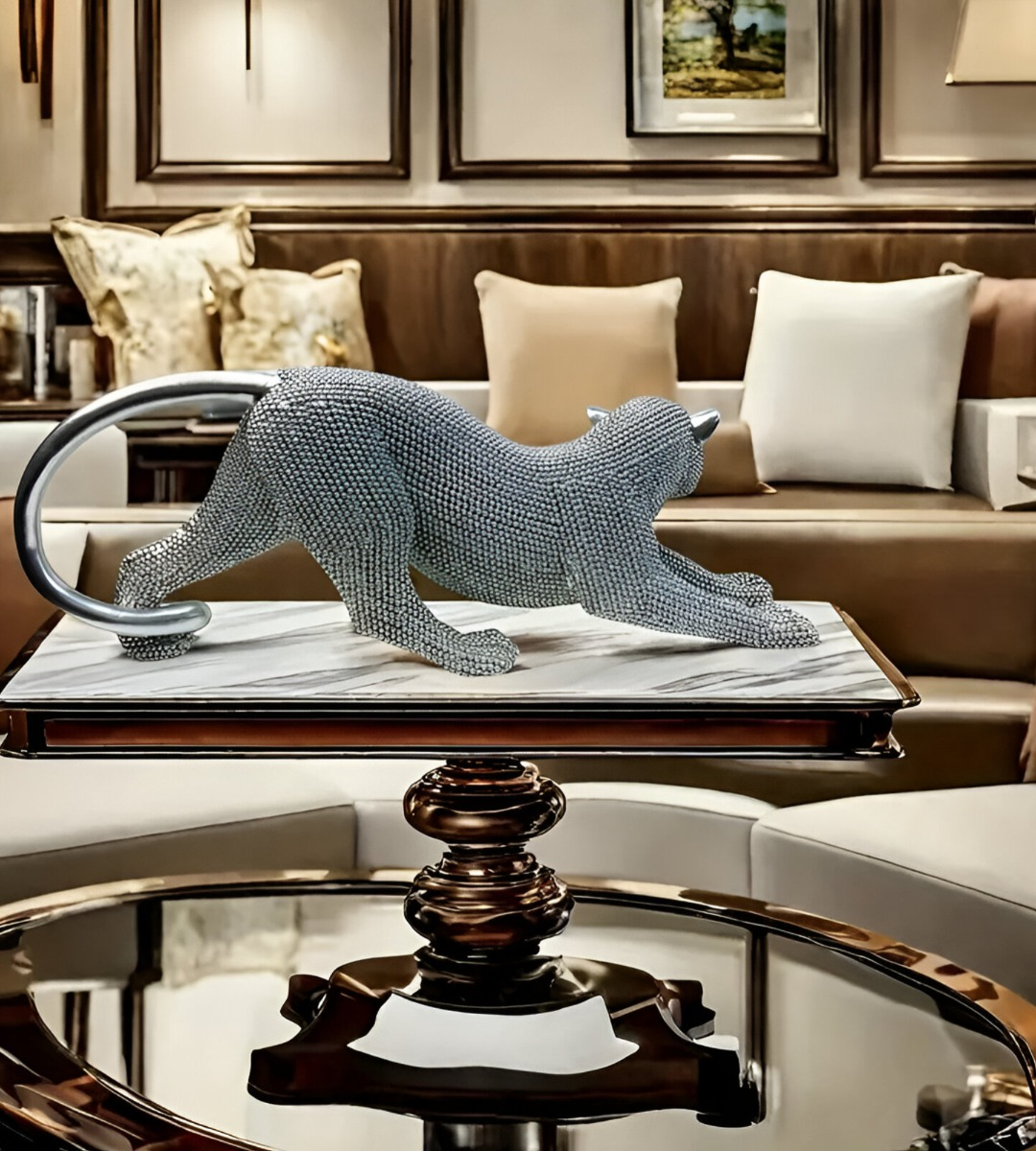 ESTATUA ANIMAL COLECCIONABLE ESCULTURA ARTESANÍA PLATA JHN - 7