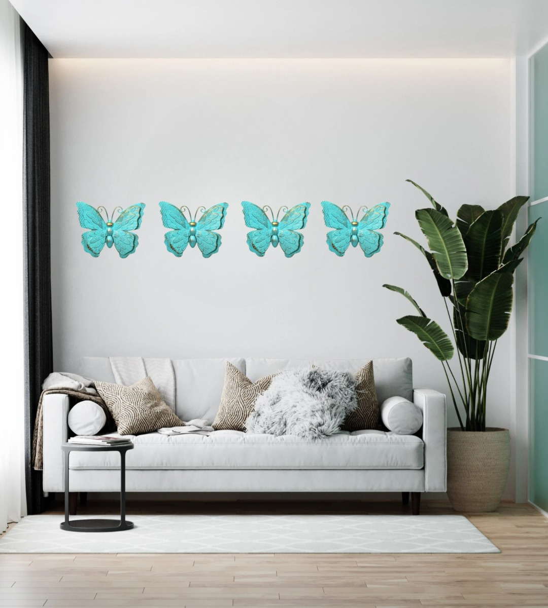 SET DECORACIÓN PARED MARIPOSA 3D ARTE ESTATUA TURQUESA JHN - 4