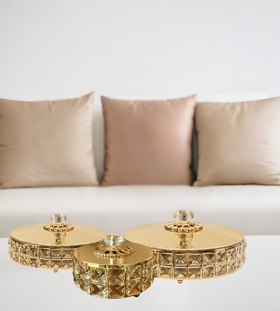 SET 3 JOYERO ALMACENAMIENTO CRISTAL CREATIVO ORGANIZADOR JHN - 8