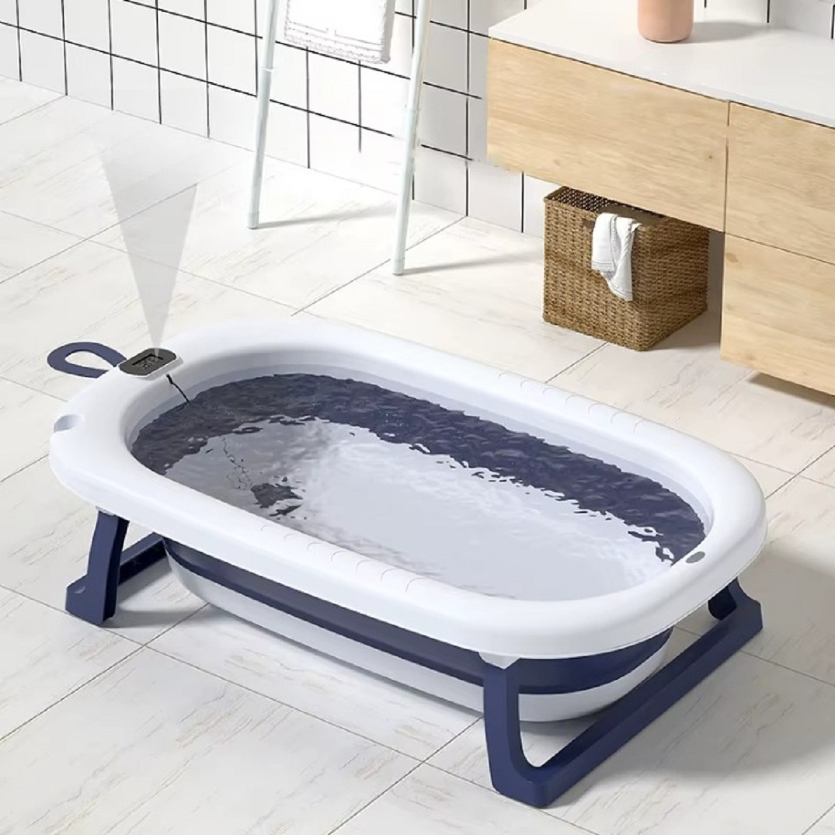 TINA BAÑERA PLEGABLE TERMOMETRO COMPACTA BEBES LAU - 9