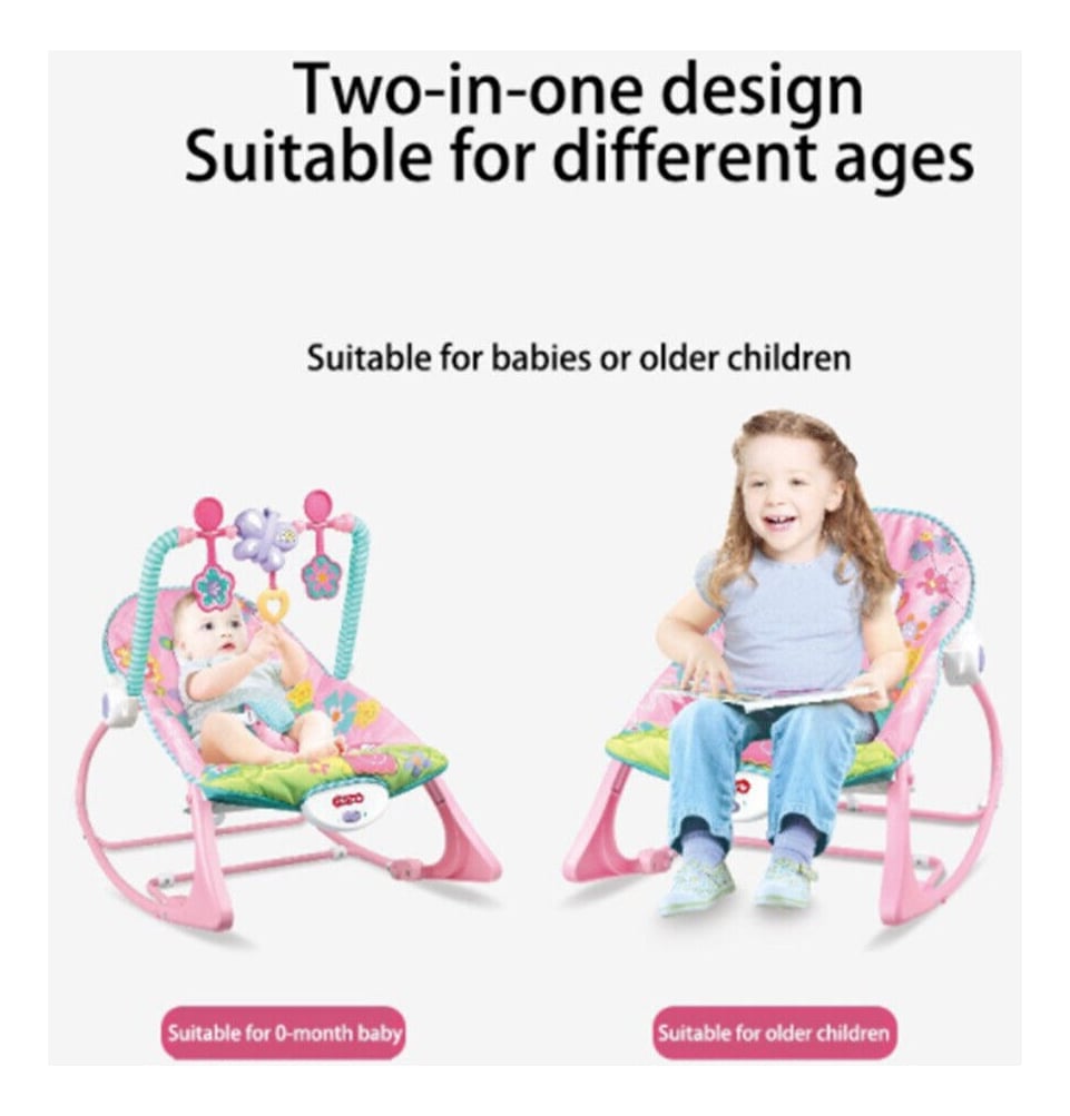SILLA MECEDORA VIBRADORA 3EN1 MUSICAL RELAJA BEBE NIÑO LAU - 8