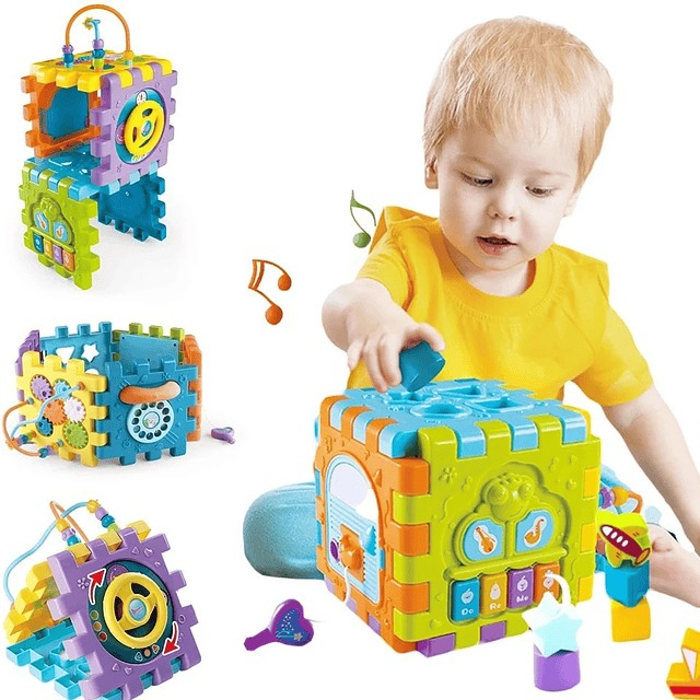 CUBO ACTIVIDADES NIÑOS APRENDIZAJE 6EN1 JUGUETE MUSICA LAU - 2