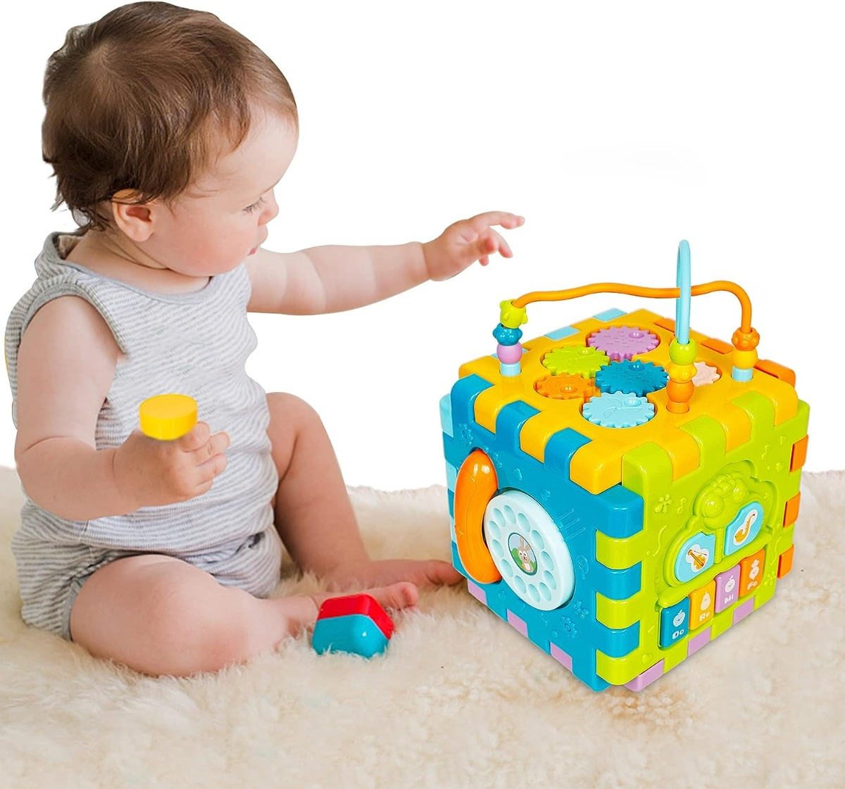 CUBO ACTIVIDADES NIÑOS APRENDIZAJE 6EN1 JUGUETE MUSICA LAU - 5