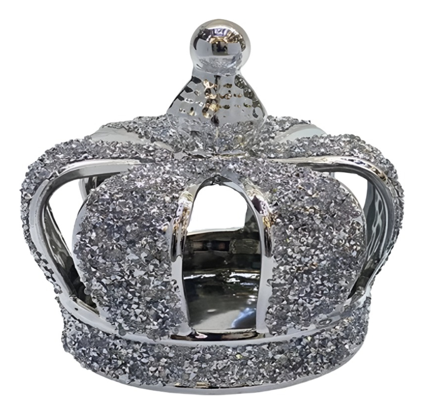 FIGURA DECORATIVA CORONA BRILLANTE HOGAR DECORACIÓN JHN - 1