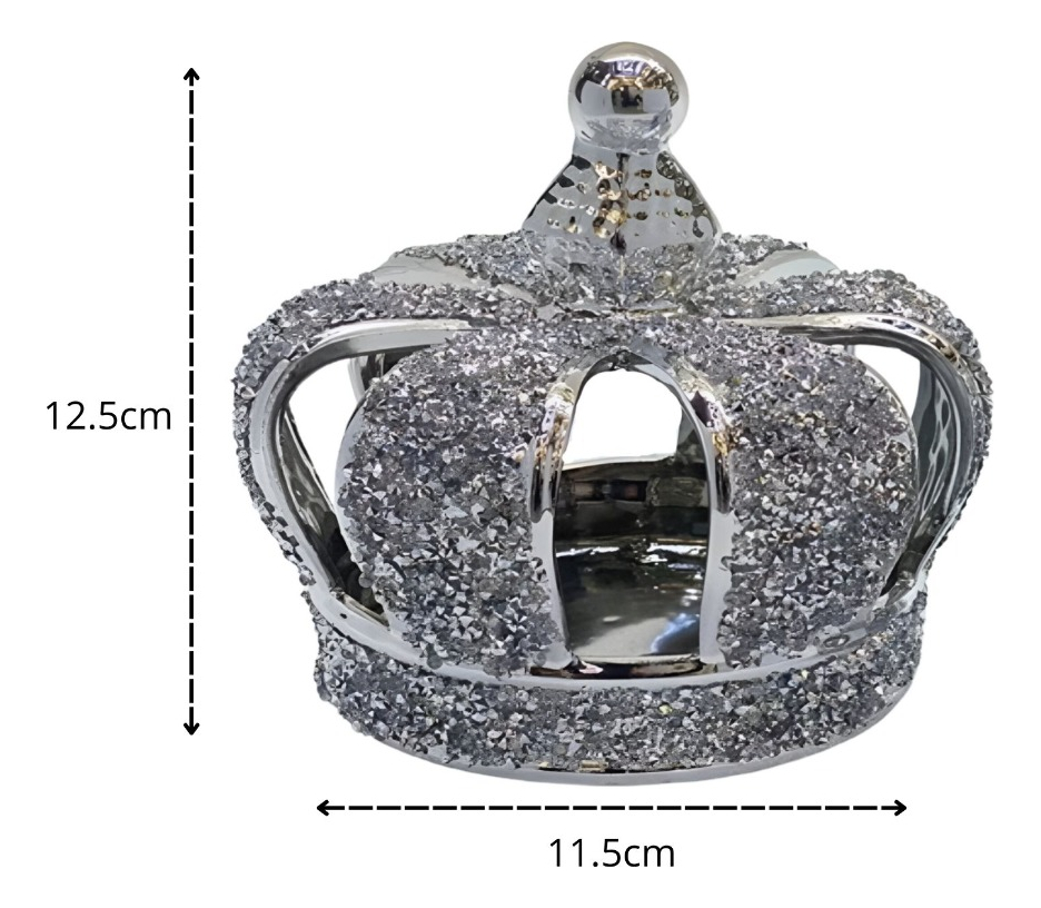FIGURA DECORATIVA CORONA BRILLANTE HOGAR DECORACIÓN JHN - 2