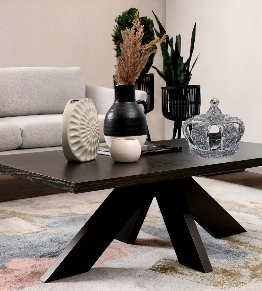 FIGURA DECORATIVA CORONA BRILLANTE HOGAR DECORACIÓN JHN - 7