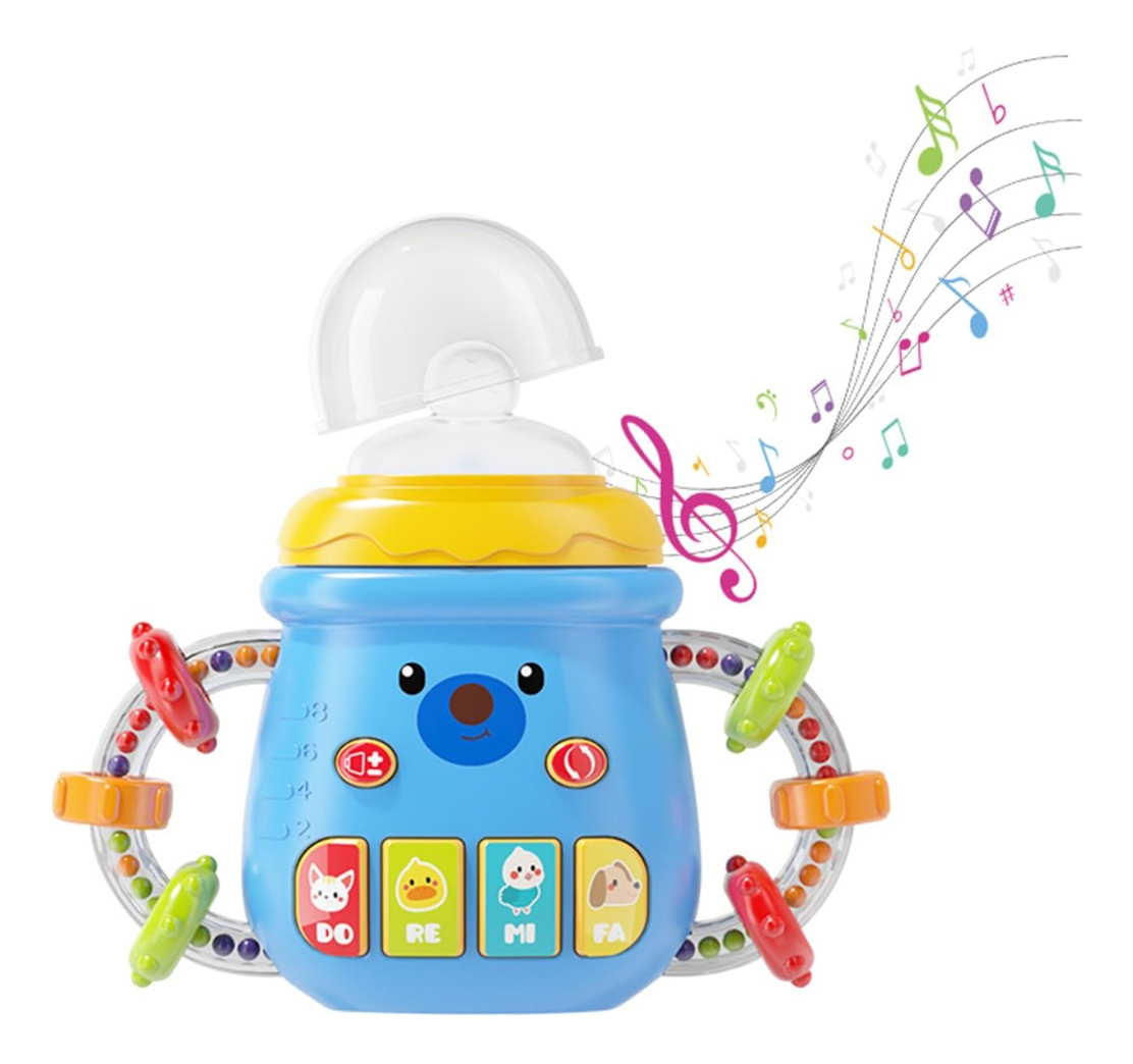 MAMADERA BIBERON SILICONA SONAJERO MUSICAL BEBES LAU - 7