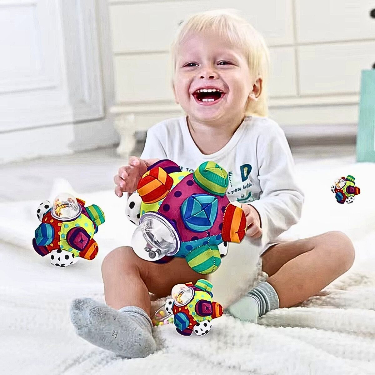 SONAJERO PELOTA ESTIMULA DESARROLLO SENSORIAL CONGNITIVO LAU - 7