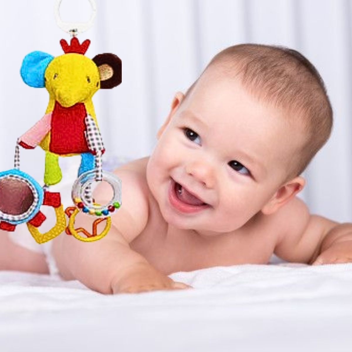 SONAJERO MÓVIL MUSICAL CUNA CARRITO ESTIMULAR BEBE LAU - 5