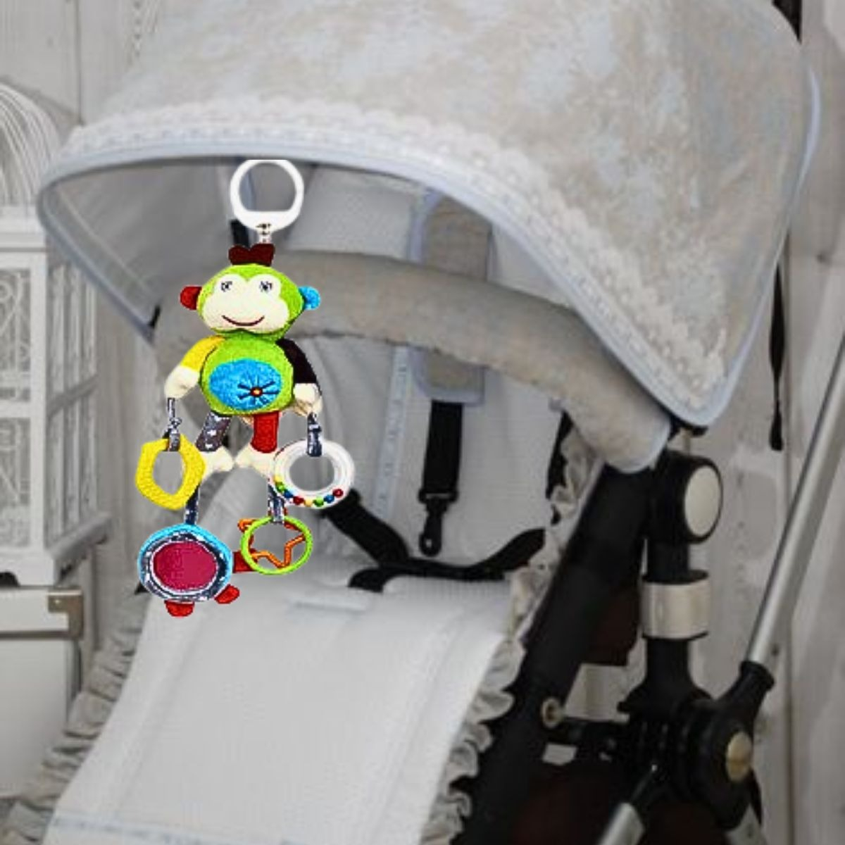 SONAJERO MÓVIL MUSICAL CUNA CARRITO ESTIMULAR BEBE LAU - 7