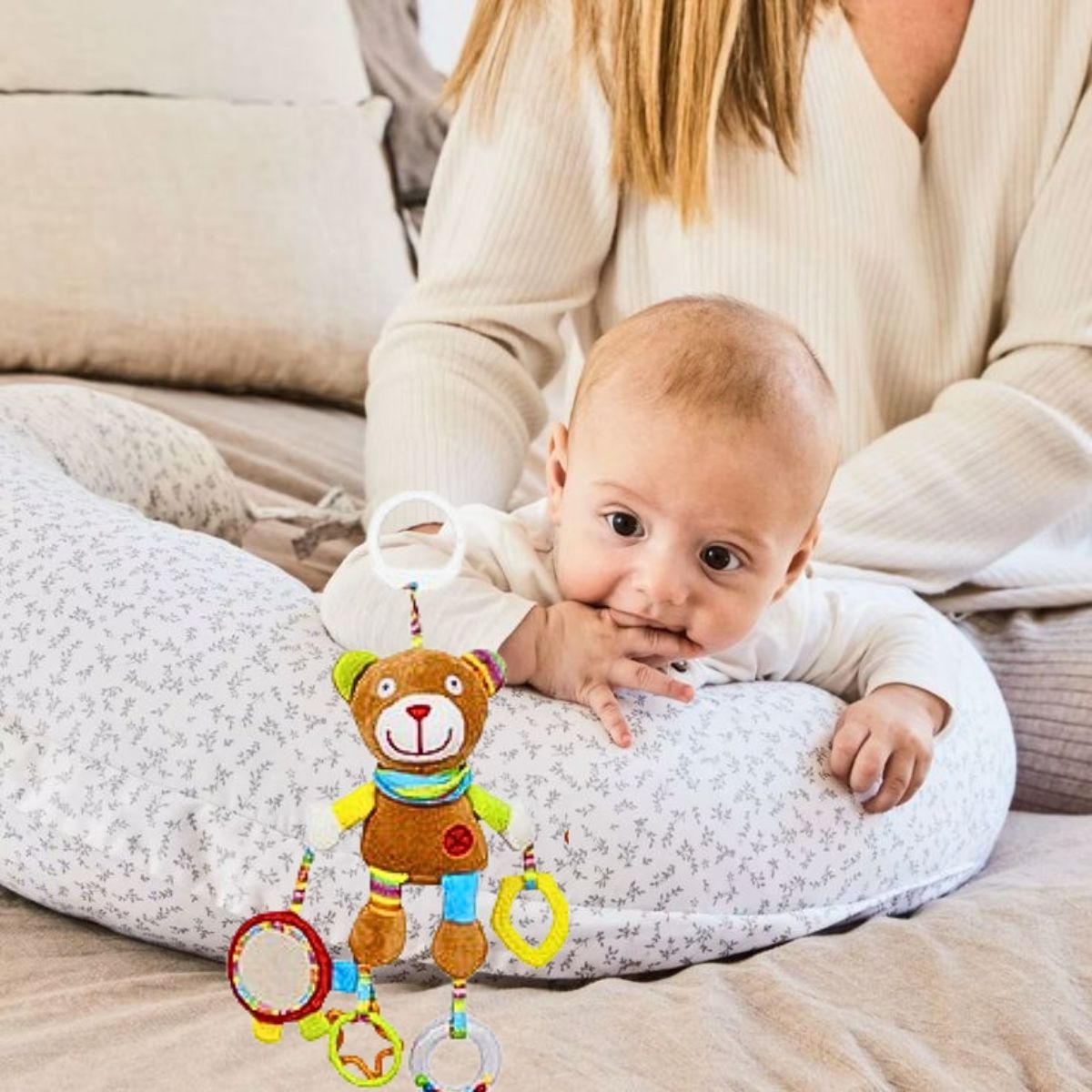 SONAJERO MÓVIL MUSICAL CUNA CARRITO ESTIMULAR BEBE LAU - 9