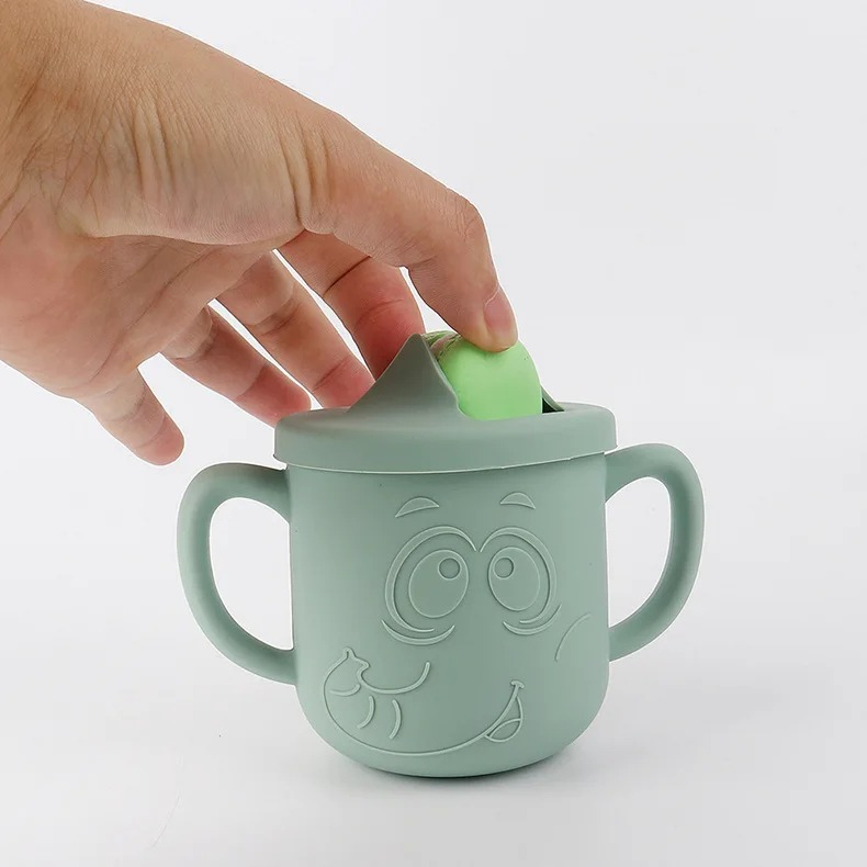 VASO TAZA PAJITA SILICONA BEBEDERO APRENDIZAJE ASA BEBE LAU - 6