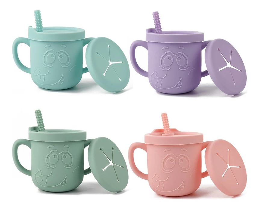 VASO TAZA PAJITA SILICONA BEBEDERO APRENDIZAJE ASA BEBE LAU - 9