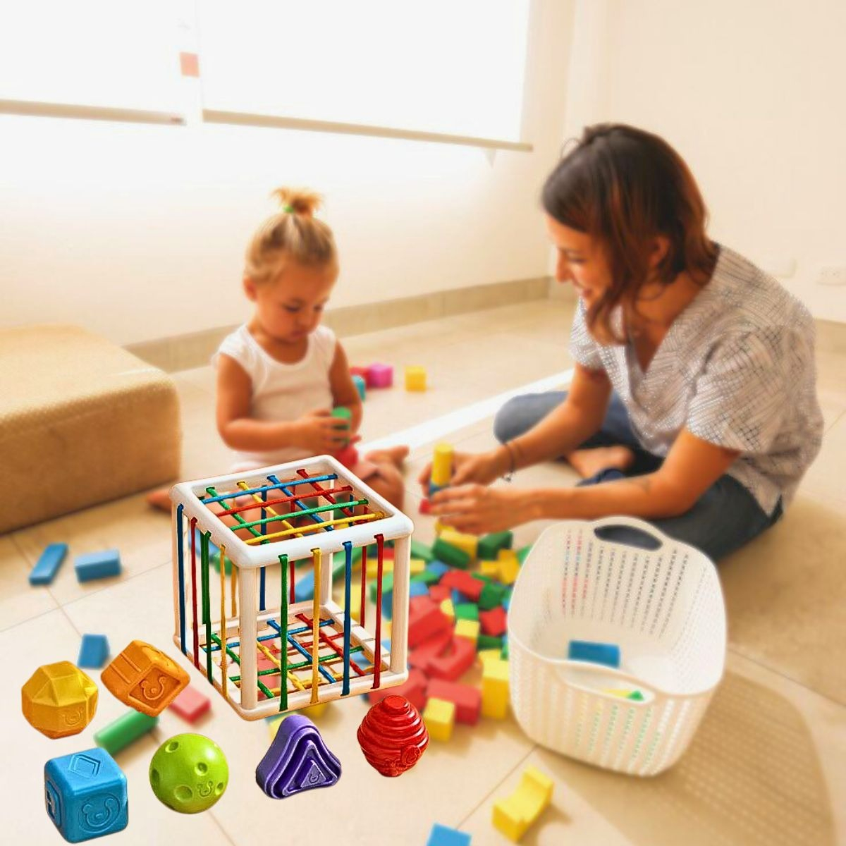 JUGUETE CUBO BLOQUES ROMPECABEZAS GRANDE BEBÉ LAU - 10