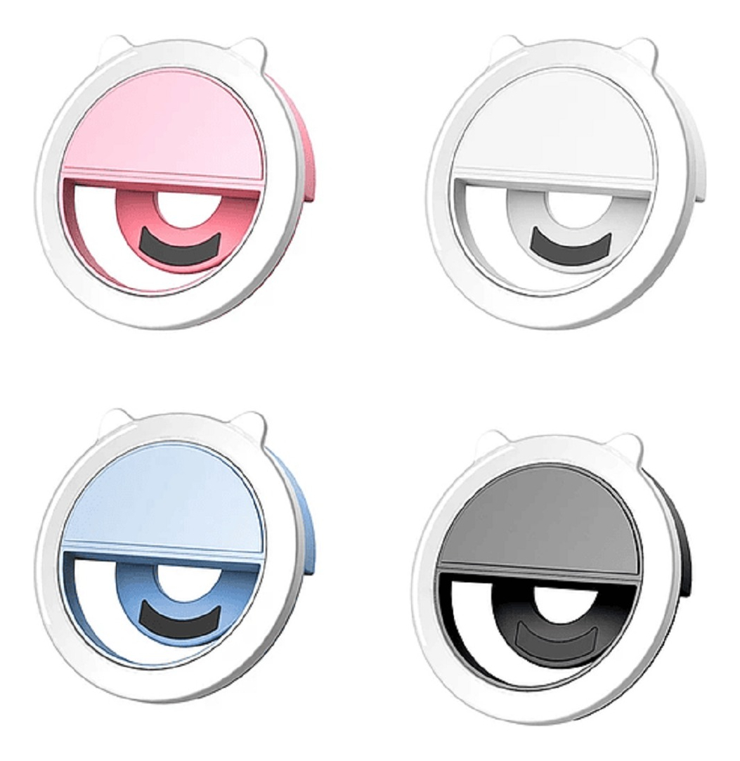 GENÉRICO SET 4 MINI FLASH ARO LED SELFIES PORTÁTIL RECARGABLE LAU