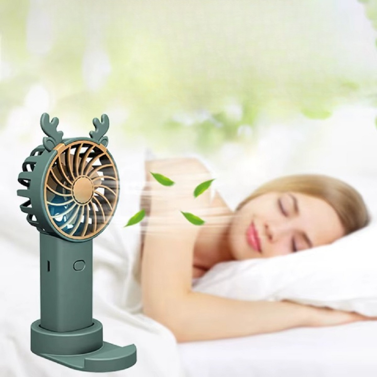 SET 2 MINI VENTILADOR PORTÁTIL RECARGABLE VIAJE HOGAR LAU - 4