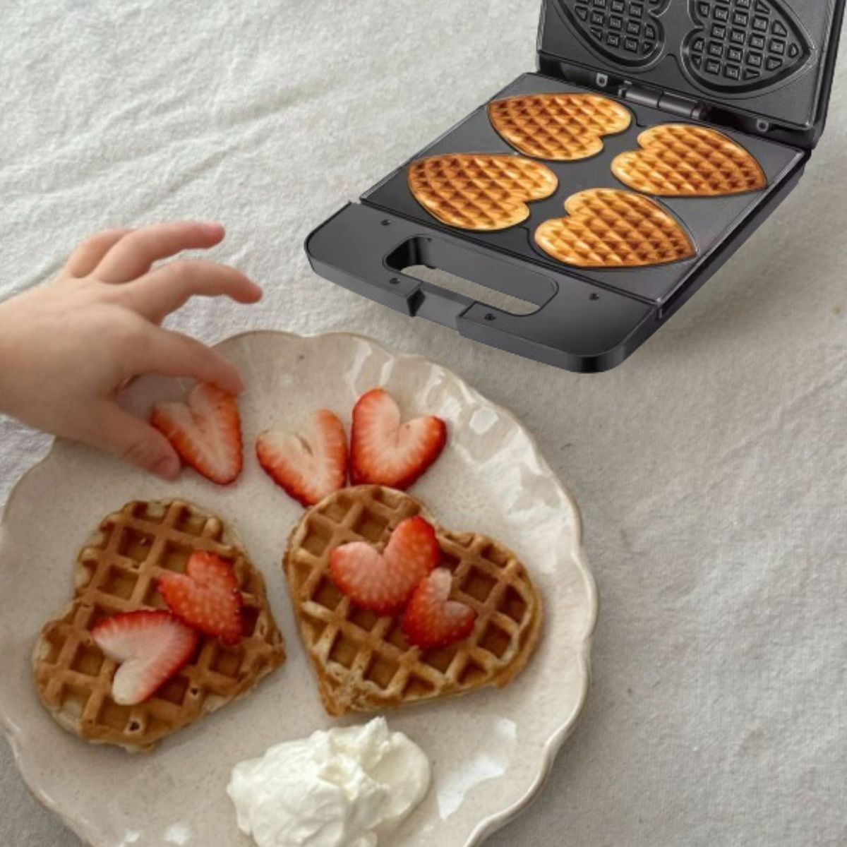 WAFFLERA GROFERA MULTIFUNCIONAL PLANCHA 1400W COCINA LAU - 4