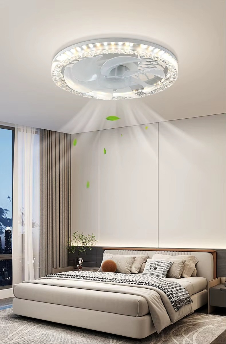 VENTILADOR TECHO LUZ LED DISEÑO MINIMALISTA HOGAR LAU - 3
