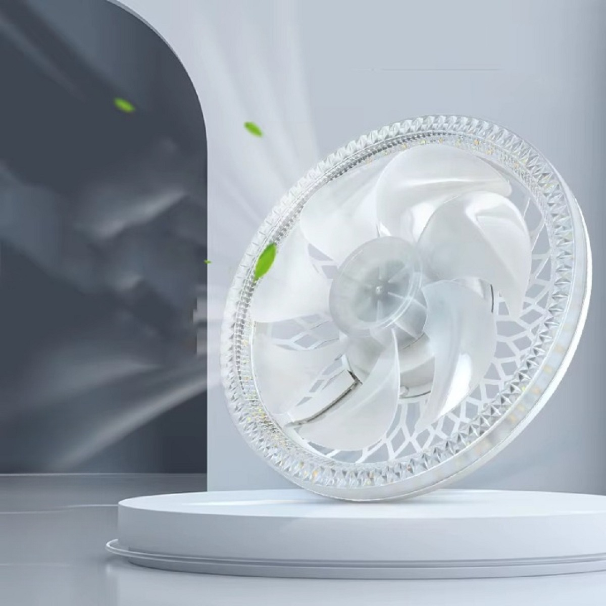 VENTILADOR TECHO LUZ LED DISEÑO MINIMALISTA HOGAR LAU - 6
