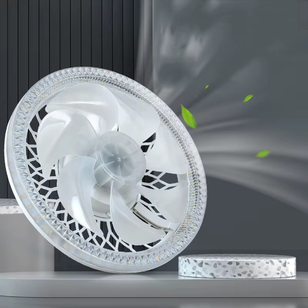 VENTILADOR TECHO LUZ LED DISEÑO MINIMALISTA HOGAR LAU - 7