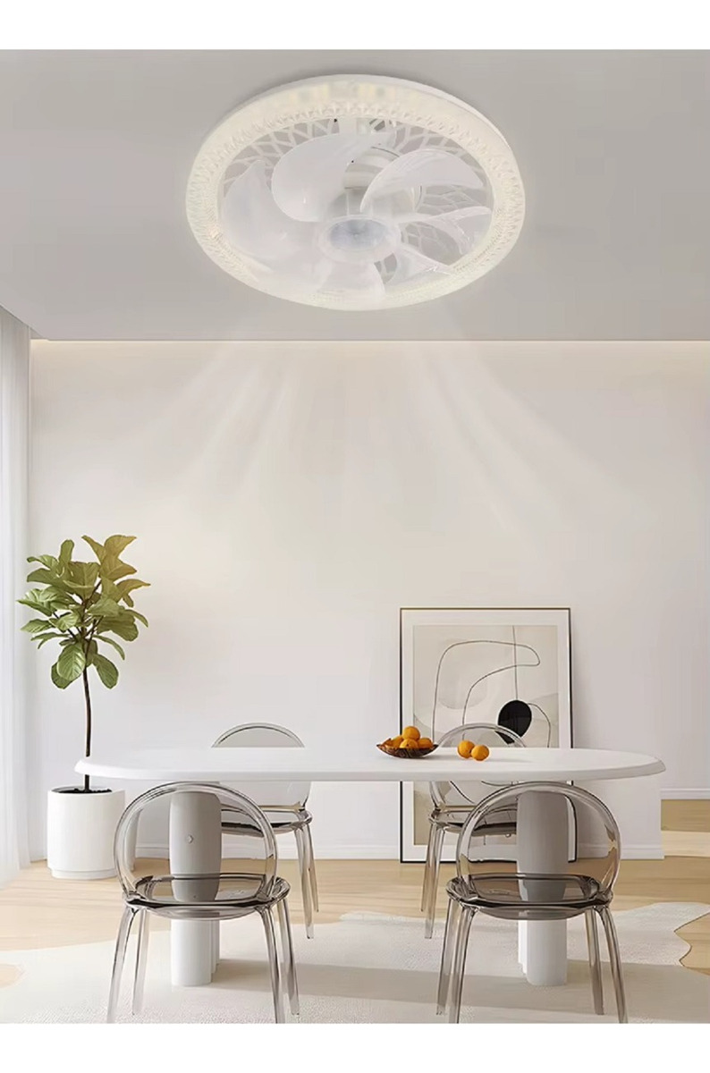 VENTILADOR TECHO LUZ LED DISEÑO MINIMALISTA HOGAR LAU - 10