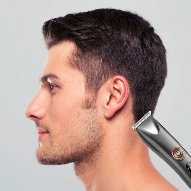 MAQUINA AFEITADORA CORTAR PANTALLA LED BARBA PIERNA LAU - 4