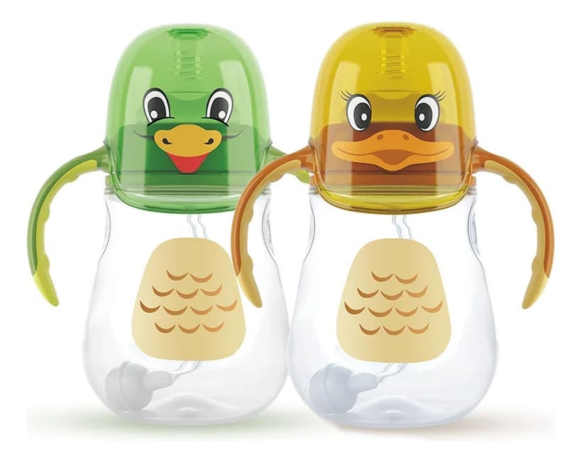 SET 2 MAMADERA AGARRE BOTELLA SILICONA 210 ML BEBES LAU - 1