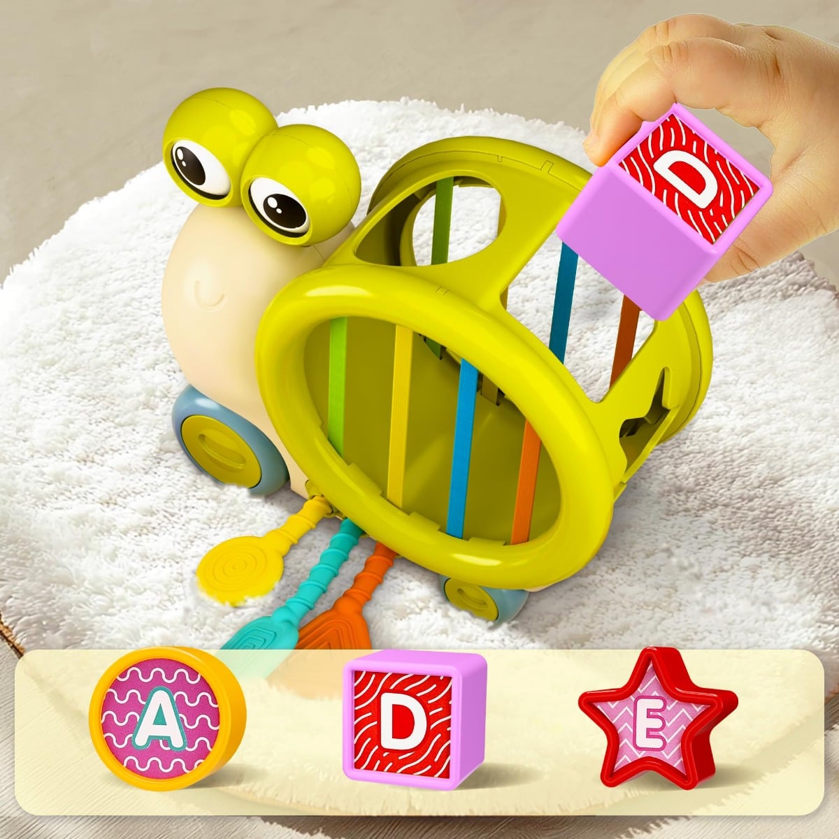 JUGUETE CARACOL BLOQUE LETRAS HABILIDAD MOTORA BEBES LAU - 2