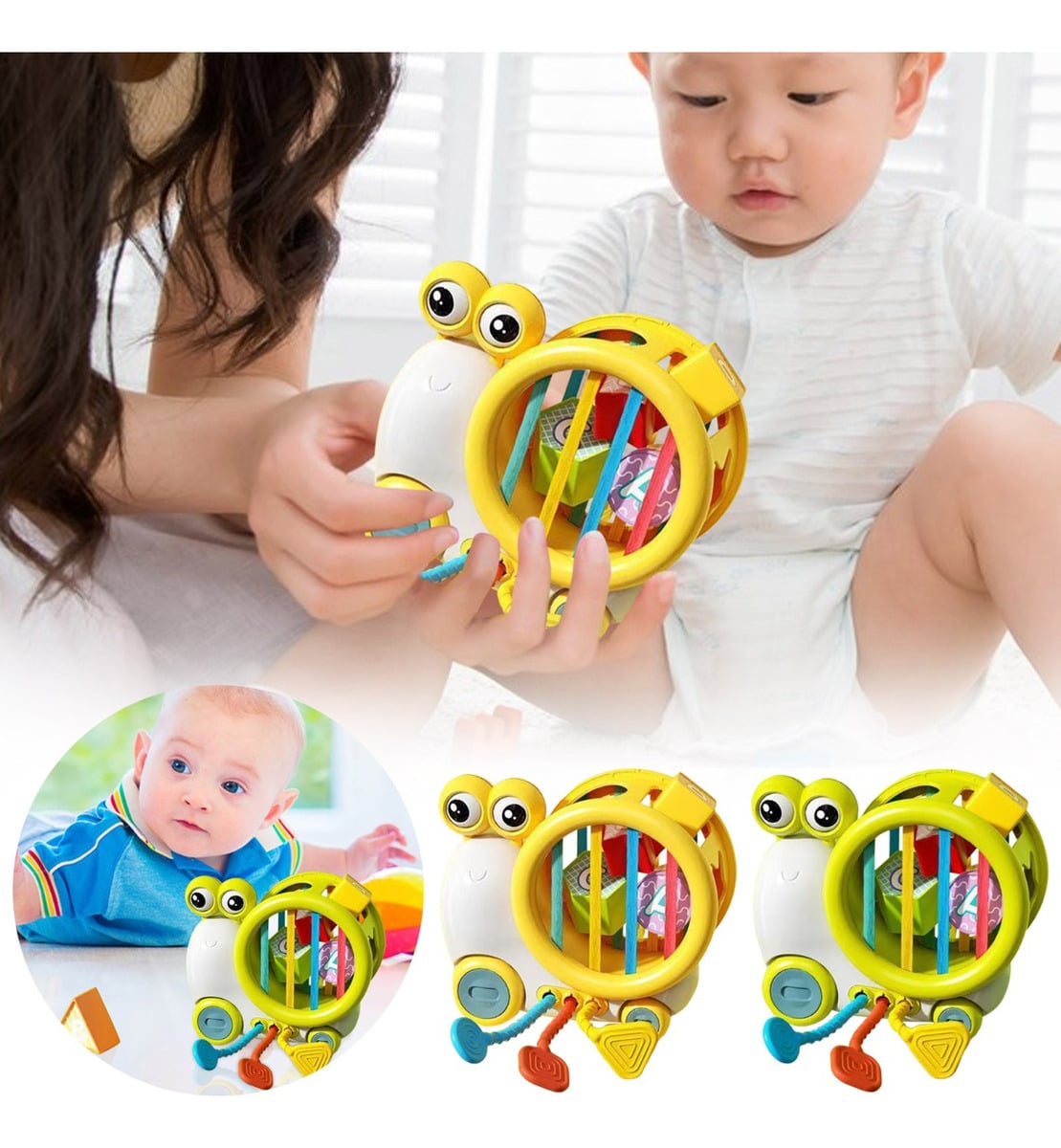 JUGUETE CARACOL BLOQUE LETRAS HABILIDAD MOTORA BEBES LAU - 3