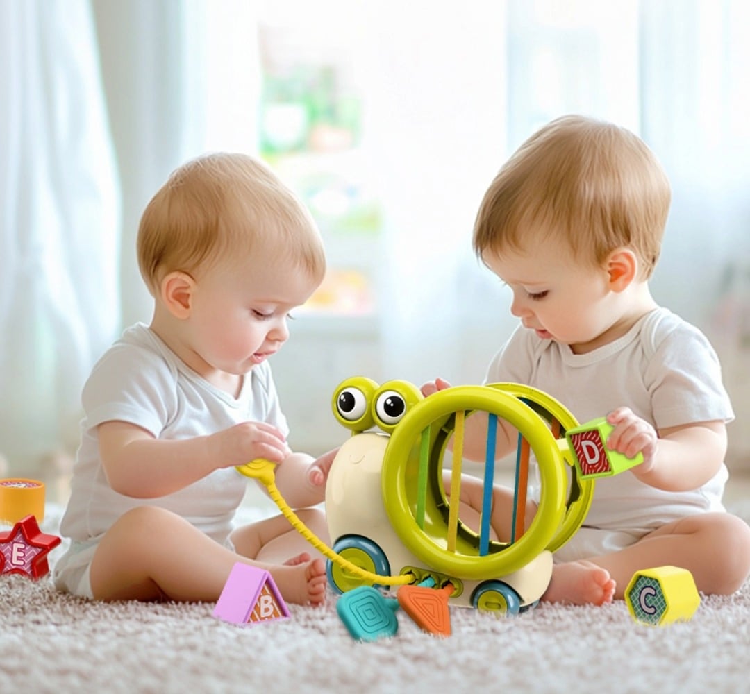 JUGUETE CARACOL BLOQUE LETRAS HABILIDAD MOTORA BEBES LAU - 5