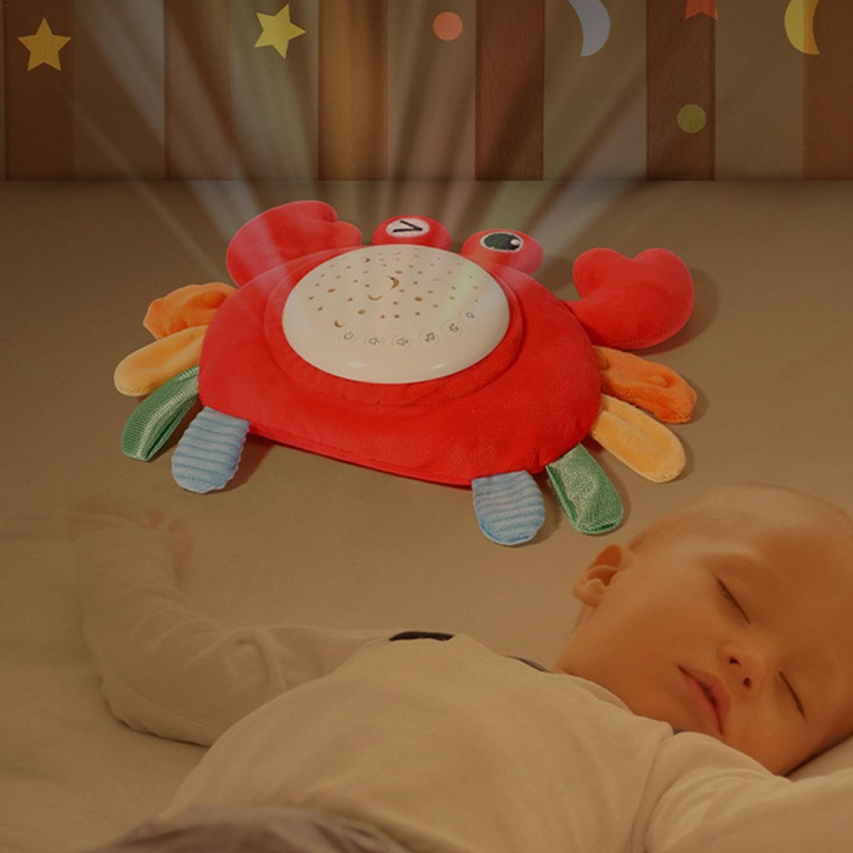 CANGREJO PROYECTOR MUSICAL SENSORIAL INTERACTIVO BEBÉ LAU - 3