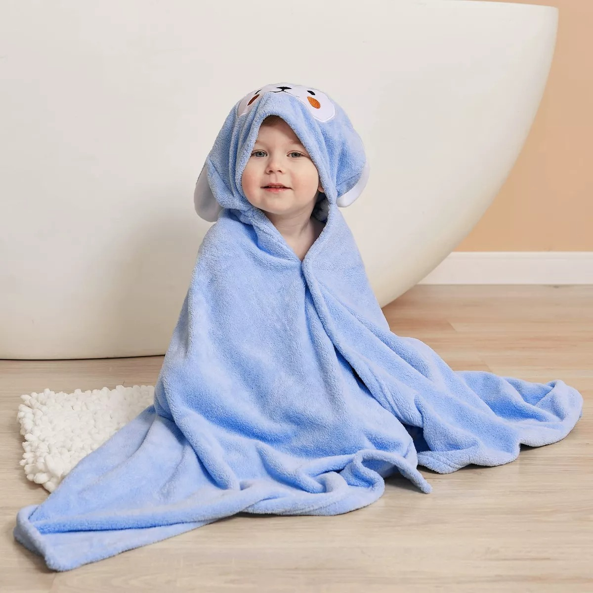 TOALLAS CAPUCHA DIVERTIDAS PELUCHE ANIMALES BEBES LAU - 6
