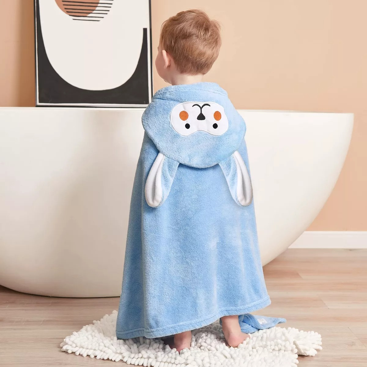 TOALLAS CAPUCHA DIVERTIDAS PELUCHE ANIMALES BEBES LAU - 7