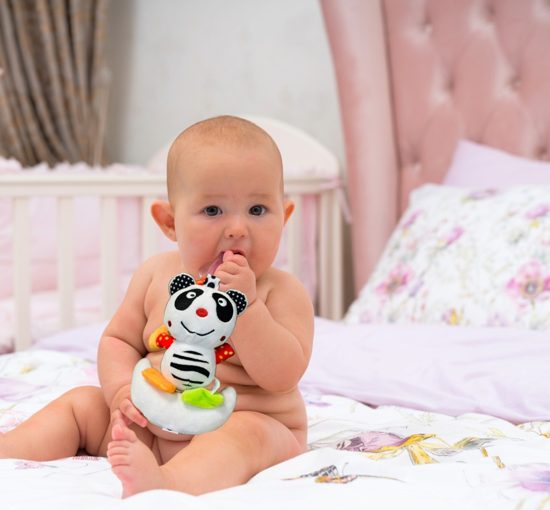 SONAJERO COLGANTE MOVIL DISEÑO CONEJITO BEBE 3-M CUNA LAU - 2