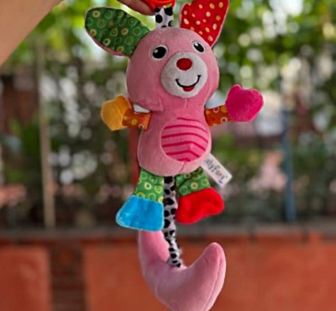 SONAJERO COLGANTE MOVIL DISEÑO CONEJITO BEBE 3-M CUNA LAU - 3