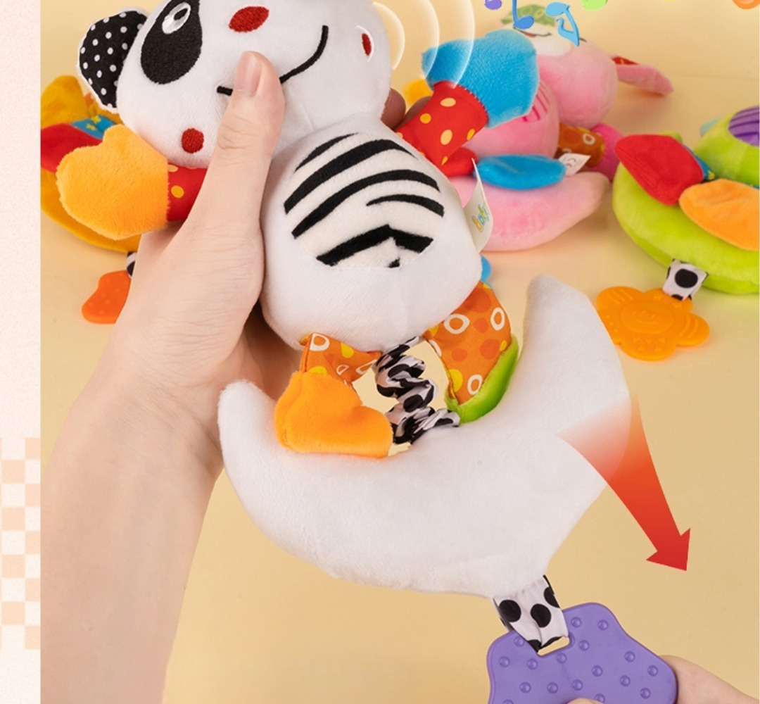 SONAJERO COLGANTE MOVIL DISEÑO CONEJITO BEBE 3-M CUNA LAU - 6
